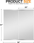 Delma Home Gym Mirror, Large Full Body Tempered Glass Frameless, Wall-Mounted - Image 5