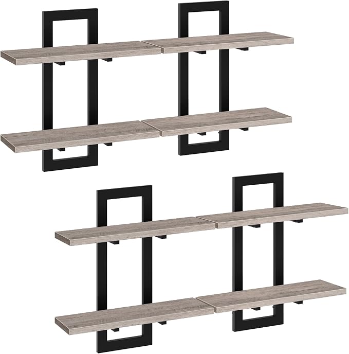 HOOBRO Floating Shelves, 15 Inch Wall Shelf Set of 4, Wall Mounted Storage - Image 9