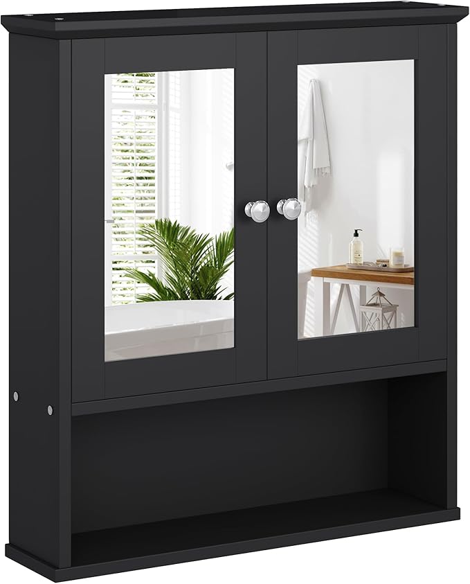 Bathroom Wall Cabinet with Mirror, Bathroom Mirror Cabinet Wall Mounted - Image 8