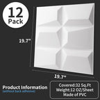 Art3d Decorative 3D Wall Panel, 32 Sq.FT PVC Interior Wall Decor - Image 3