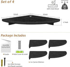 Forbena Black Floating Corner Bookshelf - Image 2