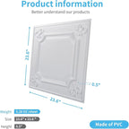 Art3d Drop Ceiling Tiles 24x24 in White, Wainscoting Panels Glue Up 2x2 - Image 5