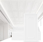 Giantex 24 Pack PVC Wall Panels, Glue Up or Drop Ceiling Panel, Waterproof 3D by Giantex