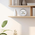 NUOVO 8 Inch Round Wall Clock Silent & Non-Ticking Retro Wall Clock Operated - Image 5