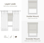 TWOPAGES Woven Bamboo Cordless Roman Shades, Custom No Drill or Motorized Blinds - Image 7