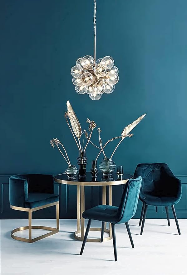 Dimoon 236''x17.7'' Blue Peel and Stick Wallpaper Contact Paper Modern Self - Image 5