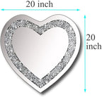 DMDFIRST Crystal Crush Diamond Heart Shaped Silver Mirror - Image 6