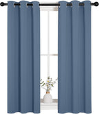 NICETOWN Thermal Insulated Curtains Blackout Draperies, Stone Blue, 29 by 40 - Image 2