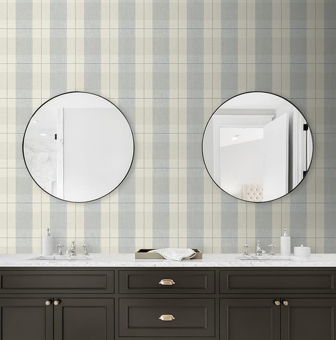 NextWall Lenox Hill Plaid Peel and Stick Wallpaper - Image 3