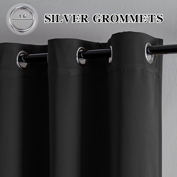 IGEMAEVE Blackout Sliding Door Curtains 84 Inch Length, Extra Wide Room Divider - Image 2
