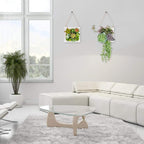 Hanging Wall Artificial Plants for Home Decor Indoor Faux Succulents in Wooden - Image 3