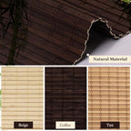 LUCKUP Cordless Bamboo Roman Blinds Shades - Image 3