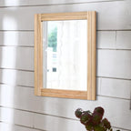AAZZKANG Rustic Mirrors for Wall Rectangle Wood Frame Mirror 50 x 40 cm - Image 5