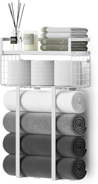 Towel Racks for Bathroom, Bathroom Shelf Over Toilet, Floating Shelves - Image 8