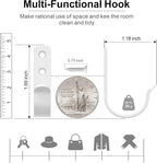 15-Pack White Metal Wall Hooks, Heavy Duty Screw-in Coat Hooks Wall Mounted - Image 2