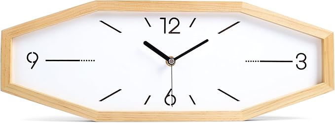 DaguyS Wooden Retro Wall Clocks, 18 Inches Square Clocks Rectangular Wall Clock by Unknown