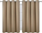 LEMOMO Natural Thermal Blackout Curtains/52 x 45 Inch/Set of 2 Panels Room - Image 2