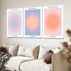 Framed 3 Color Abstract Wall Art Poster Room Aesthetics Spiritual Spiritual - Image 3