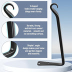 FEED GARDEN 2 Pack 12 Inch Hanging Plant Bracket Wall Hooks Decorative Plant - Image 3