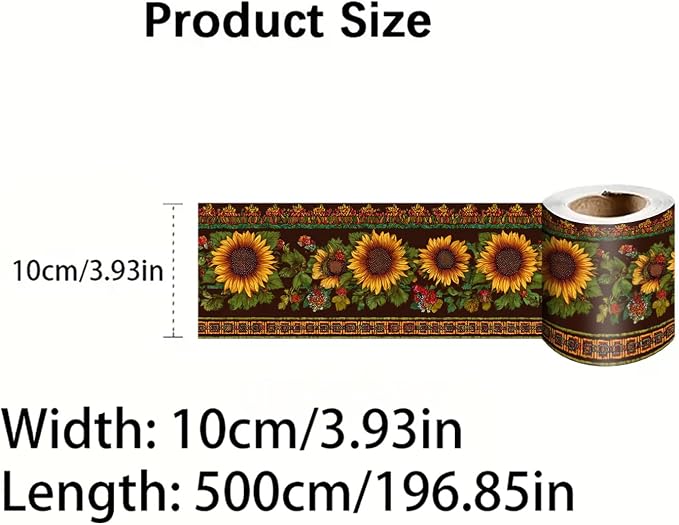 Sunflower Wallpaper Border 196x4 Inch Peel and Stick Wall Border Removable - Image 8