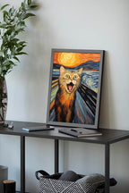 Hamduker Funny Scream Cat Wall Art Decor Famous Art - Image 5