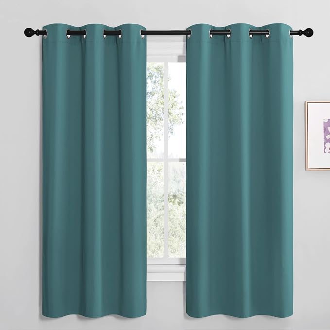 NICETOWN Kitchen Blackout Curtains 48 inches Long, Thermal Insulated Solid by NICETOWN