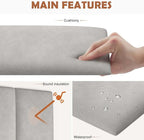 IFNOW Wall Mounted Upholstered Headboard King, 3D Peel and Stick Soundproof - Image 3