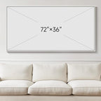 Extra Large Framed Blue Gold Abstract Wall Art - Image 7