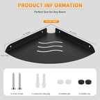 Corner Shelf Wall Mount, Floating Corner Shelves, Corner withs Wire Hole - Image 3