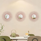 3 Pack Metal Mirrors for Wall Sunburst Wall Mirrors Home Décor Decorative - Image 3