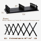 SCUNDA Wall Rack with 20 Hooks, Wooden Wall Expandable Coat Rack - Image 4