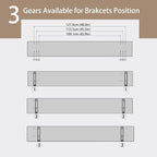 DINZI LVJ Long Wall Shelves, 55.1Inch Wall Mounted Shelves Set of 2, Extra - Image 4
