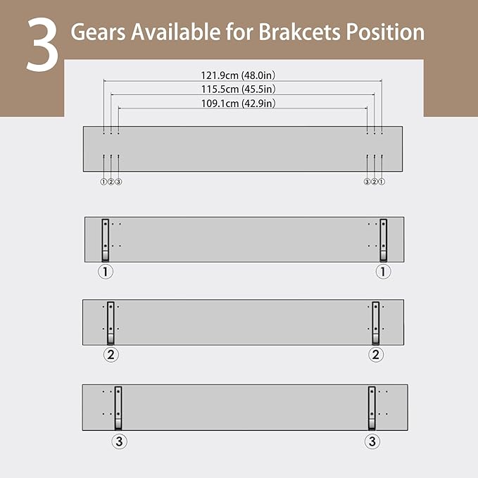 DINZI LVJ Long Wall Shelves, 55.1Inch Wall Mounted Shelves Set of 2, Extra - Image 4