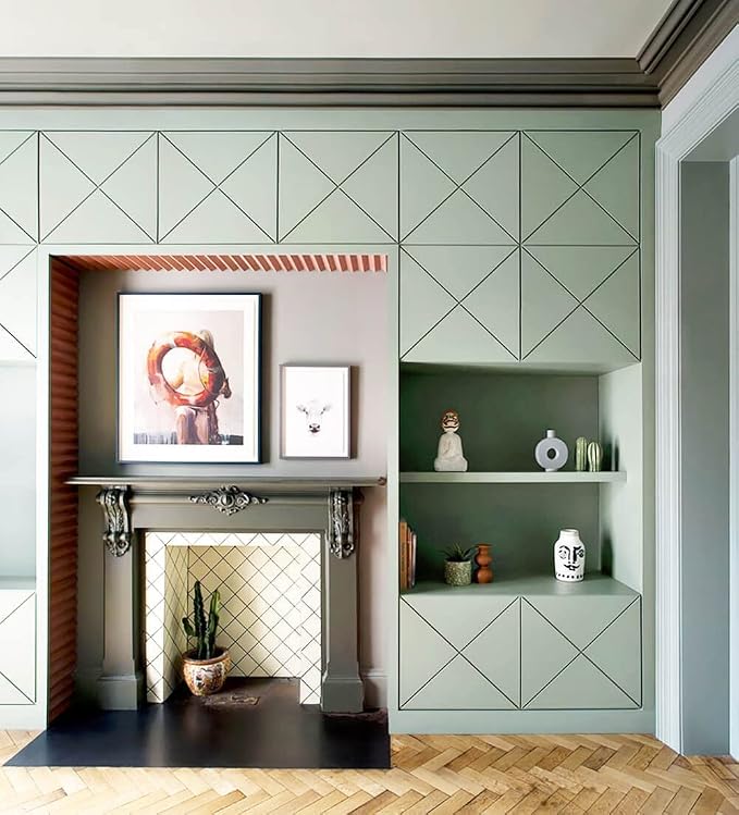 Dimoon 590''x23.6'' Green Peel and Stick Wallpaper Contact Paper Modern Self - Image 8