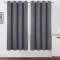 LEMOMO Blackout Curtains 66 x 72 Inch Long Grey Curtains Set of 2 Panels Room by Lemomo