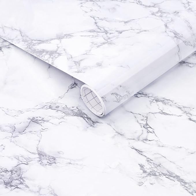 Arthome White Marble Contact Paper by ArthomeWALLDECOR