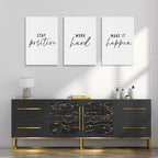 GUBIYU 3 Pcs Office Wall Decor Stay Positive, Hard Work Wall Art, Motivational - Image 3