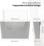 YOHOM Adhesive File Holder Plastic Document Folder Door No Drilling Mount Mail - Image 2