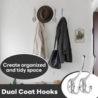 Wall Hooks for Hanging, 20-Pcs Heavy Duty Metal Coat Hooks, for Living Room - Image 4