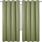 LEMOMO Blackout Curtains 66 x 72 Inch Long Sage Green Curtains Set of 2 Panels - Image 2