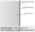 Beveled Bathroom Mirror for Wall, Rectangle Frameless Wall Mirror 16" x 12" - Image 3