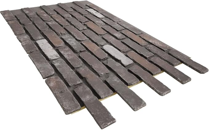 EverStone Aged Brick Faux Brick Panel, 46 7/8"W x 27"H x 1 1/4"D, French - Image 6
