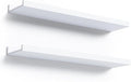 Boswillon 23.6 Inches Long Floating Shelves, 2 Set Modern White Wall Shelf by Boswillon