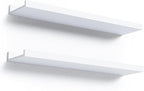 Boswillon 23.6 Inches Long Floating Shelves, 2 Set Modern White Wall Shelf by Boswillon