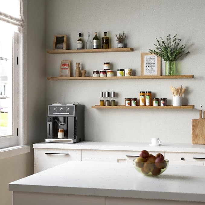 Boswillon Floating Shelves Set of 2, Modern Wall Shelves - Image 2