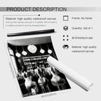 FuSatisYilife Vintage Black and White Canvas Wall Art Trendy Women Drink - Image 2
