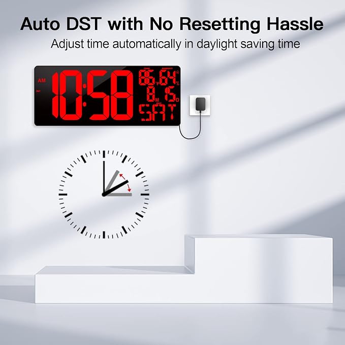 18" Large Digital Wall Clock - Image 4