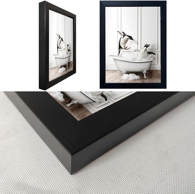 Kids Bathroom Wall Decor Funny Bathroom Wall Art Black and White Wall Decor - Image 3