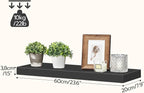 HOOBRO Floating Shelves for Wall, Wall Mounted Shelf Set of 2, 23.6" Hanging - Image 3