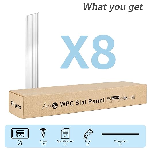 Art3d WPC Slat Wall Panels, Living Room - Image 3